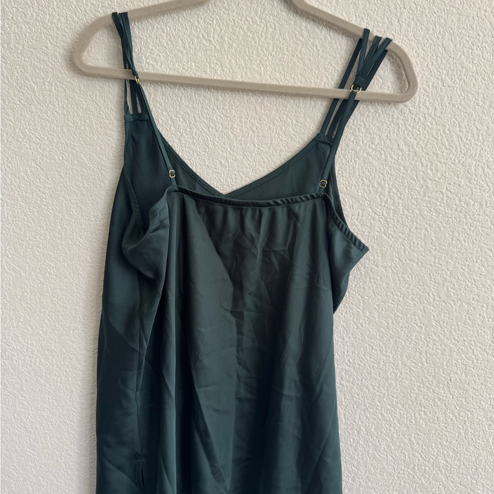 SOMA 2 piece pajama lounge set size large Floral-Print Relaxed Pants Dark Green - Picture 6 of 9